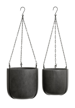 Кашпо TREEZ Effectory - Beton - Чаша подвесная - Тёмно-серый бетон