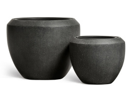 Кашпо TREEZ Effectory - Quartz - Чаша Design - Чёрный кварц