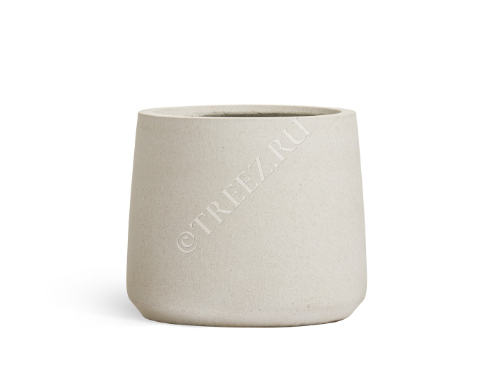 Кашпо TREEZ ERGO - Fine Rock - Чаша Cone - Белый камень фото