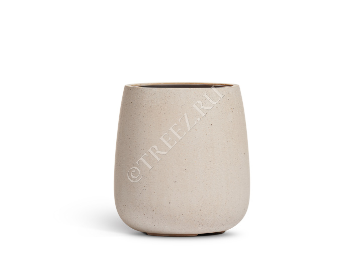 Кашпо TREEZ Effectory - Beton - Design-Чаша - Белый песок фото
