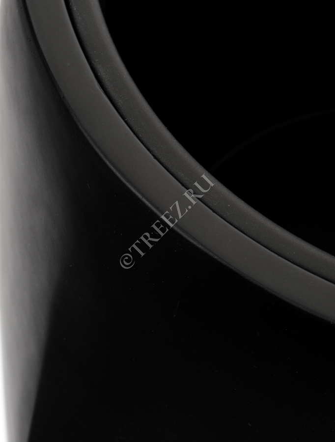 Кашпо TREEZ Effectory - Crystal - Многогранник - Антрацит фото