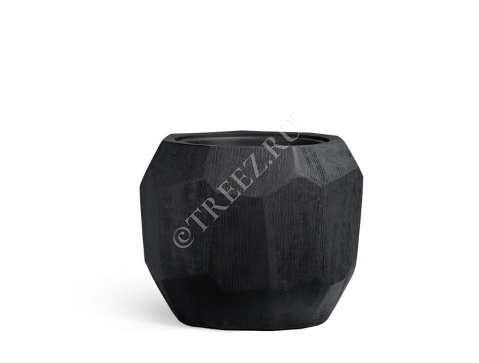 Кашпо TREEZ Effectory - Anthra - Design-многогранник - Антрацит фото