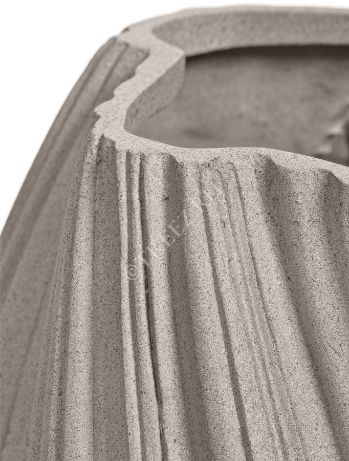 Кашпо TREEZ Effectory - Dune - Высокая Design-ваза - Белый песок фото