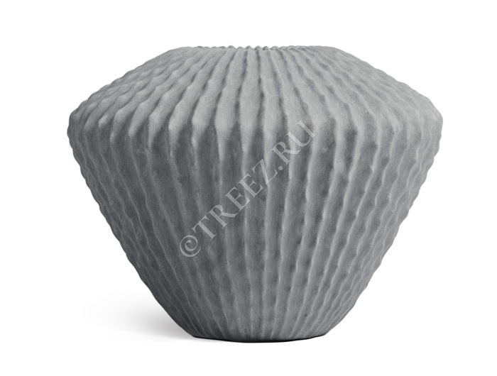 Кашпо TREEZ Effectory - Moho - Сферическая Design-ваза - Дымчато-серый песок фото