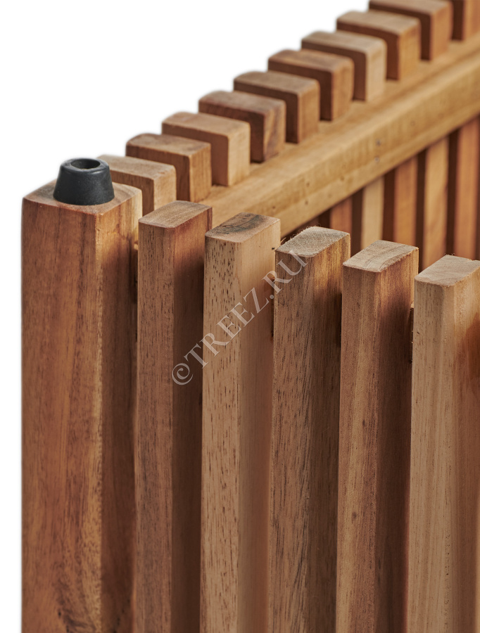 Кашпо TREEZ Effectory - Timberline - Высокий дивайдер со стенкой - Тёмное дерево фото