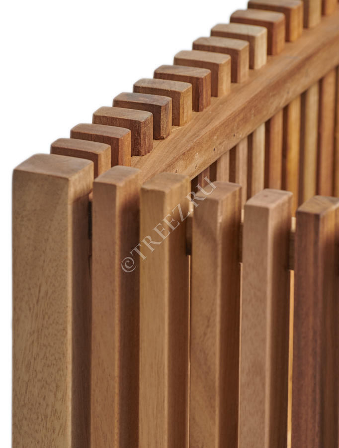 Кашпо TREEZ Effectory - Timberline - Куб - Тёмное дерево фото