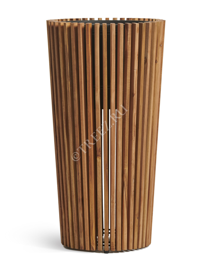 Кашпо TREEZ Effectory - Timberline - Высокий конус - Тёмное дерево фото