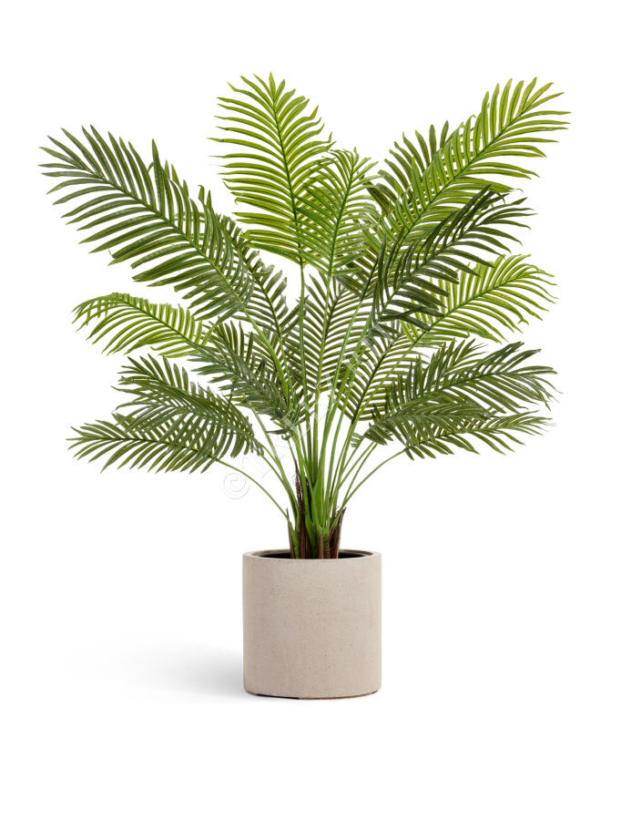 Кашпо TREEZ Effectory - Beton - Цилиндр - Белый песок фото