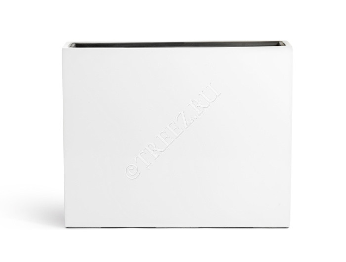 Кашпо TREEZ Effectory - Gloss - Дивайдер высокий - белый глянцевый лак фото