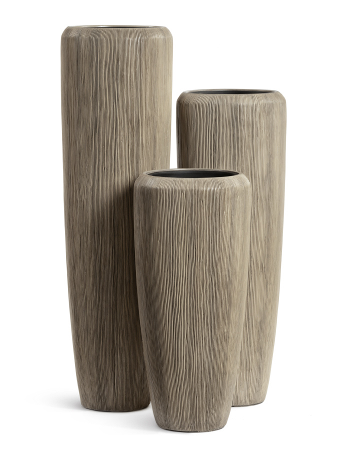 Кашпо TREEZ Effectory - Wow - Высокий конус Design - Капучино фото