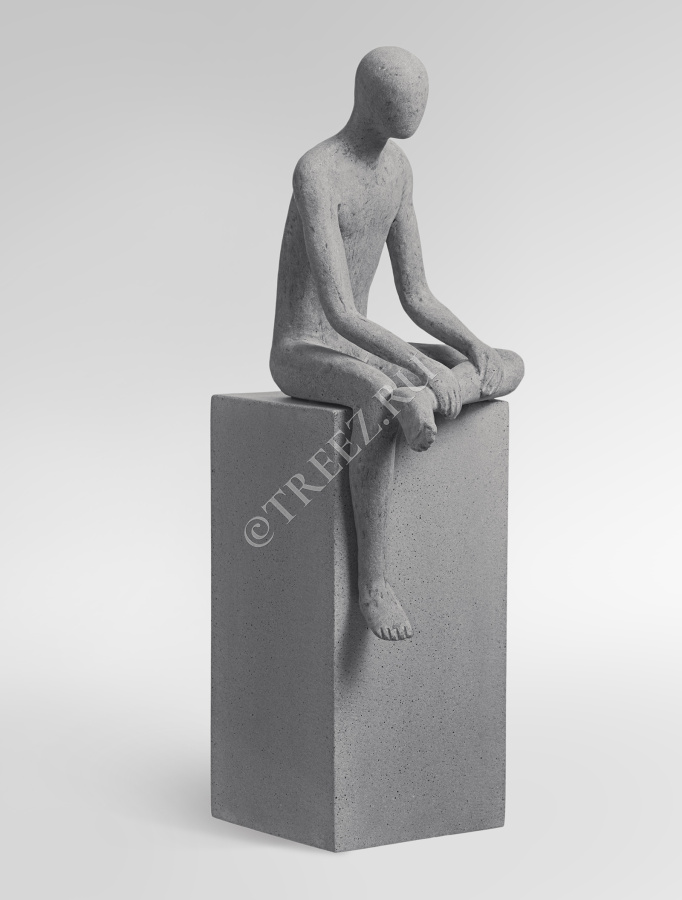 Скульптура TREEZ Effectory - Philosopher's Stone - Спокойствие - Дымчато-серый песок фото
