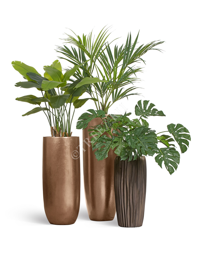 Сет № 13 - Композиция в бронзовых кашпо Treez Effectory Metal фото